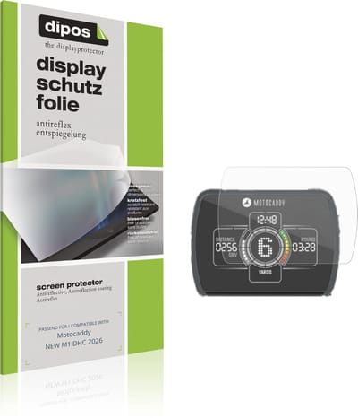 dipos – 2x Matte Beschermfolie geschikt voor Motocaddy NEW M1 DHC 2026 | Krasbestendige & antireflecterende Screenprotector Ultra-Thin