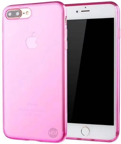 HEM Roze Transparant Siliconen Hoesje Geschikt Voor iPhone 7, 8 En SE (2020 & 2022) – Flexibele TPU Backcover – Doorzichtig Telefoonhoesje