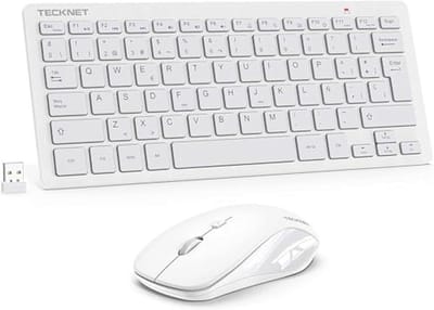 Mini draadloos toetsenbord en muis QWERTY met ergonomisch ontwerp