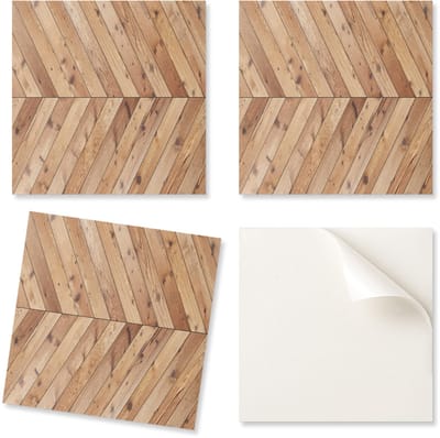 Zelfklevende vinyltegels met print voor de woonkamer, diagonaal patroon, 20x20x20 cm