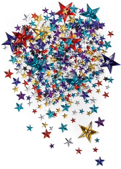 Partyxplosion Festival gezicht steentjes - multi kleur - glitter sterretjes - strass- plaksterretjes