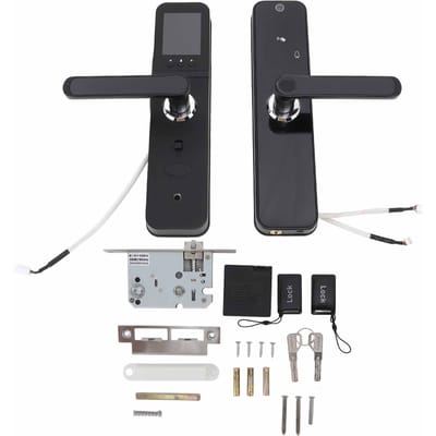 Gezichtsherkenning Slim Slot Wifi Afstandsbediening Touchscreen Vingerafdruk Wachtwoord Beveiliging Video zwart