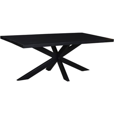Livingfurn - e Zwart Eetkamertafel - - Mango Hout - 180 cm