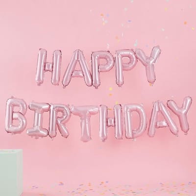 Ginger Ray - Ginger Ray - Folie letters Happpy Birthday Roze