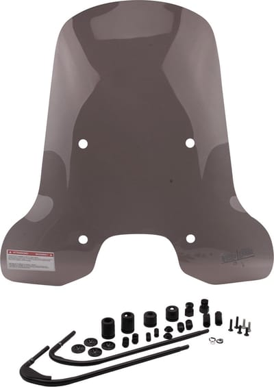 Windscherm Smoke | Vespa Sprint (73cm)Hoog getint windscherm compleet met zwarte montageset | Vespa Sprint