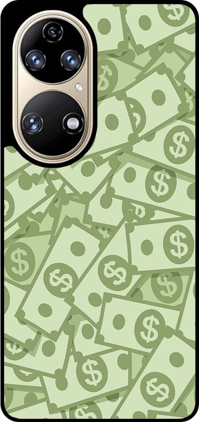 Smartphonica Telefoonhoesje Geschikt voor Huawei P50 met Geld Opdruk - TPU Backcover Case With Money Design geschikt voor Huawei P50