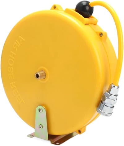 Luchtslanghaspel Pneumatisch - Automatische Trommel - Werkplaats Organisatie - Smart Slow-Retract - 8 Meter Slang - Oranje