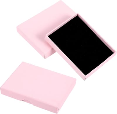 2 pieces juwelen geschenkdoos - kleine rechthoekige verpakking met deksel - voor oorbellen, kettingen, armbanden, ringen - 9 x 7 cm