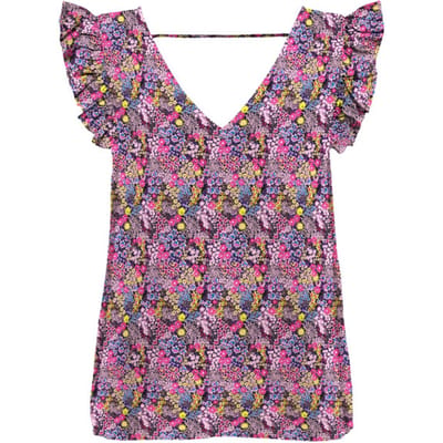 Only Top Onlfreja S/l Frill Top Cs Ptm 15280334 Pink Peacock Dames Maat - S