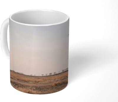 Mok - Koffiemok - Windmolens - Landschap - Veld - Mokken - 350 ML - Beker - Koffiemokken - Theemok