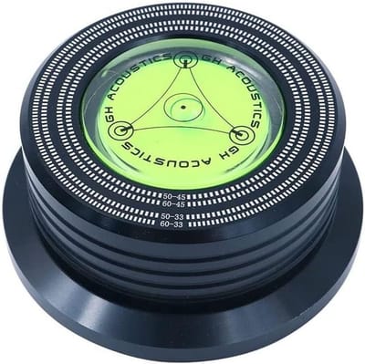 Bubble Level Speed Detection Turntable LP Vinyl Disc Stabilizer Clamp