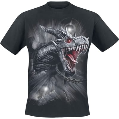 Spiral - Gothic T-shirt - Dragon's Cry - S tot M - voor Mannen - zwart