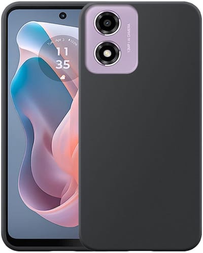 Geschikt voor Motorola Moto G Play 2024 Telefoonhoesje Flexibel Siliconen TPU hoesje - Flexible Back Cover Case Siliconen TPU - Zwart - Smartphonica geschikt voor Motorola Moto G Play 2024