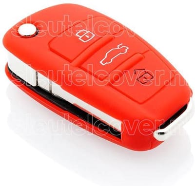 Autosleutel Hoesje geschikt voor Audi - SleutelCover - Silicone Autosleutel Cover - Sleutelhoesje Rood