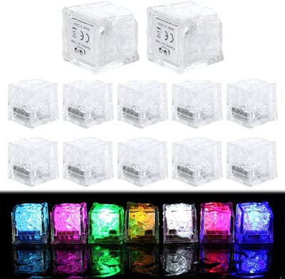 Dailygoods - Set van 12 LED IJsblokjes voor Drankjes