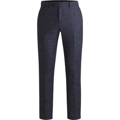 Boss H-Genius tapered chino voor heren van katoenmix (Donkerblauw)