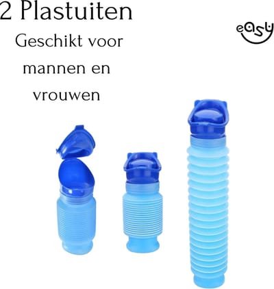 Plastuit unisex - 2 stuks - Plastuitjes voor mannen en vrouwen - Plaskoker - Urinaal
