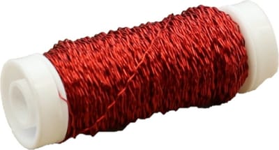 HBX Natural Living Binddraad - rood - op rol - 35 mtr - bouillon - wikkeldraad/hobbydraad
