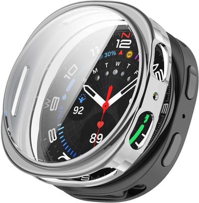 Strap-it Soft case hoesje bescherming van TPU materiaal - geschikt voor Samsung Galaxy Watch 9/8 - 44mm (zilver)