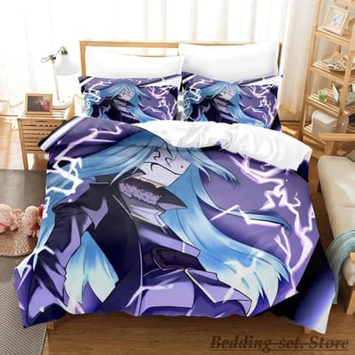 Rimuru Tempest Beddengoed Set Eenpersoons Twee Persoons Volledig Queen King Size Bed Set Volwassene Kind Slaapkamer Dekbedovertrek Sets Anime Kawaii AU Single 140x210cm