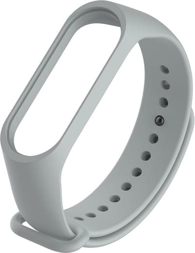 By Qubix - Geschikt voor Xiaomi Mi band 3 / 4 / 5 / 6 / 7 bandje OneColor - Grijs