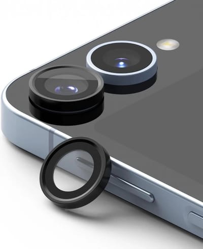 Ringke Frame Glass Geschikt voor Samsung Galaxy Z Flip 6 - Camera Protector Tempered Glass 2-Pack