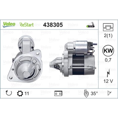Starter VALEO ORIGINS NEW STOP&START; VALEO 438305