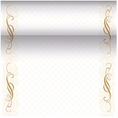 Tafellopers, stofkarakter, PV-Tissue Mix "ROYAL Collection" 24 m x 40 cm goud "Megan"