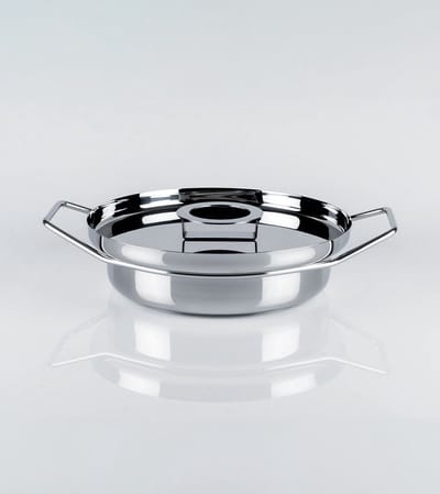 KnIndustrie Back/Up Hapjespan Ø26cm RVS - Italiaans Design Lage Koekenpan Inductie