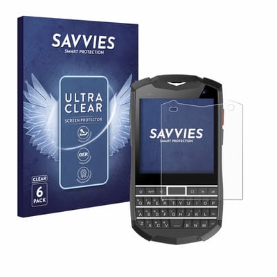 Savvies - Screenprotector voor Unihertz Titan Pocket - Folie Beschermfolie transparant 6 Stuks