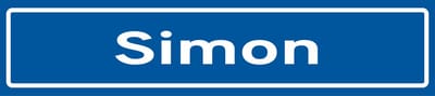 Fotofabriek Straatnaambord Simon | Straatnaambord met naam | Cadeau Simon