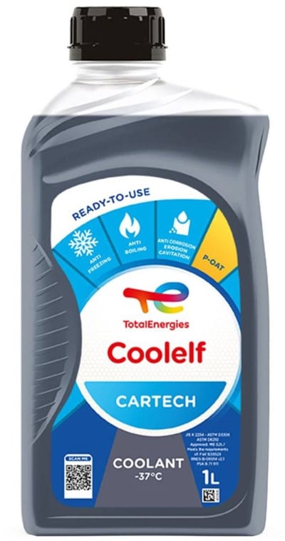 Total Coolelf Cartech -37°C G12 koelvloeistof 1 liter