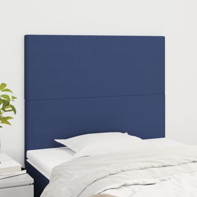 vidaXL - Hoofdbord - blauw - 80x5x118/128 - cm - stof