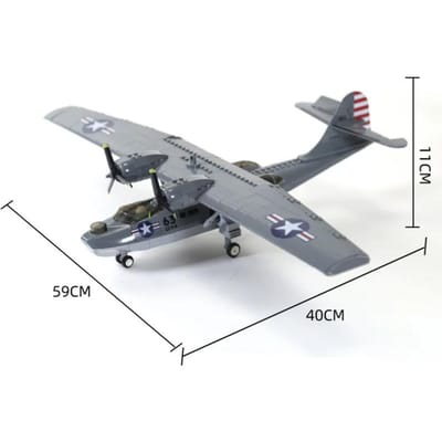 364 STUKS Militair Vliegtuig PBY-5A CATALINA Watervliegtuig Bouwstenen Model Luchtmacht Vliegtuig MOC Bakstenen Speelgoed voor Kinderen gray