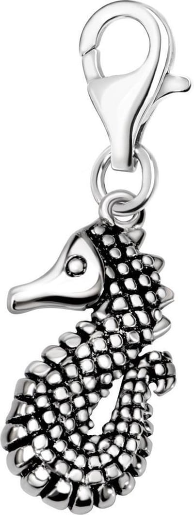 Quiges – 925 - Zilver – Charm - Bedel - Hanger - 3D Zeepaard - met – sterling - zilver - karabijnslot - geschikt - voor -Bedelarmband HC011