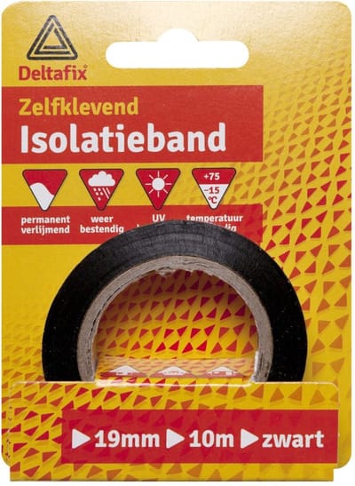 Deltafix isolatieband zelfklevend op kaart geel 10 m x 19 mm x 0.13