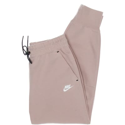 Lichtgewicht trainingsbroek voor dames, sportkleding, Tech Fleece, roze Oxford/wit