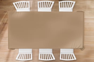 Tafelkleed - Tafellaken - 260x130 cm - Bruin - Effen print - Binnen en Buiten