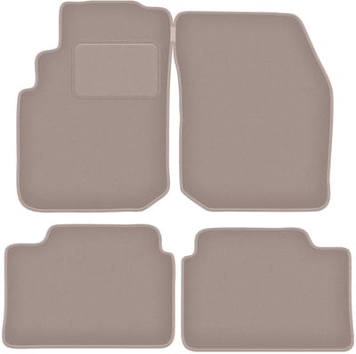 Beige veloursmatten voor: Nissan Primera P10 stationwagen, liftback, sedan (1990-1998)
