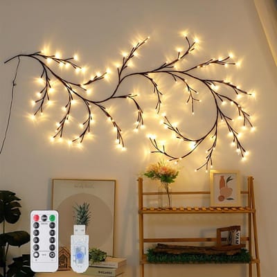 EGoods - LED Licht Takken met Afstandsbediening en Timer voor Slaapkamer Wanddecoratie