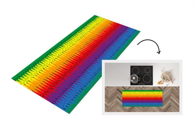 Keukenloper - Loper keuken - Patronen - Regenboog - Abstract - 120x50 cm - Keukenloper vinyl