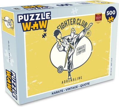 Puzzel Karate - Vintage - Quote - Legpuzzel - Puzzel 500 stukjes