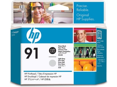 HP C9463A nr. 91 printkop foto zwart / licht grijs (origineel)