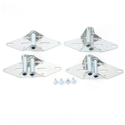 2 Ensembles Charnières de Porte de Garage #1#2#3#4 Acier Robuste Zingué Support de Porte de Garage avec 32 Vis pour Résidentiel
