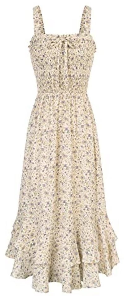 Lange Bloemenjurk Mouwloos voor Dames - Bohemian Maxi Jurk voor Strand en Vakantie
