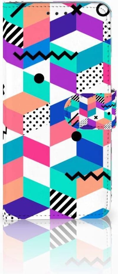 Samsung Galaxy S10 Plus Book Case Blokken Kleurrijk