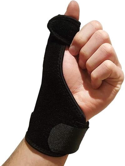 Jonyx - Duimbrace - Polsbrace - Zwart - One size - Links - Compressiebrace - Polssteun - Bandage - Ondersteuning en bescherming