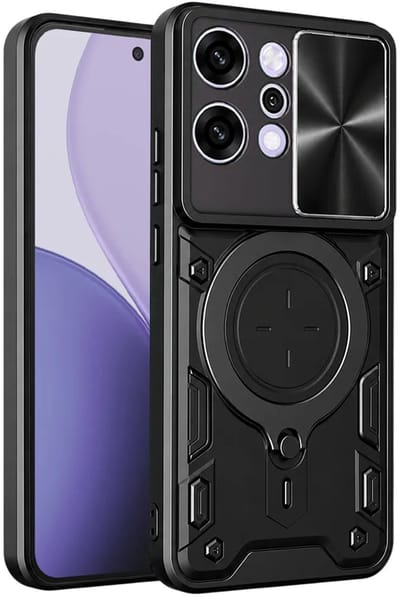 Hoesje geschikt voor Oppo Reno14 Pro - Techsuit CamGuard Pro Back Cover - Zwart