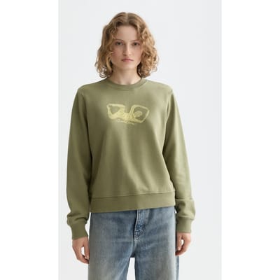 Scotch & Soda Regular Fit Chest Artwork Sweater Oil Green Taglia: M | Maglioni a maglia Outlet | Donna | Verde