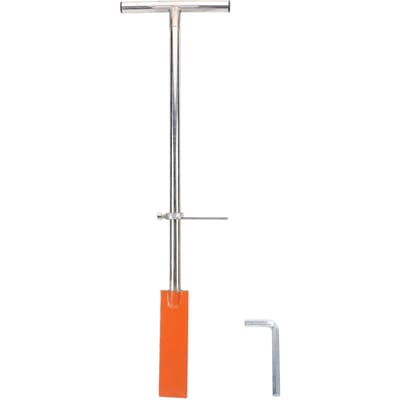 Outil de plantation Dibble Bar avec pédale au pied Poignée en T en acier inoxydable Pelle bêche pour creuser